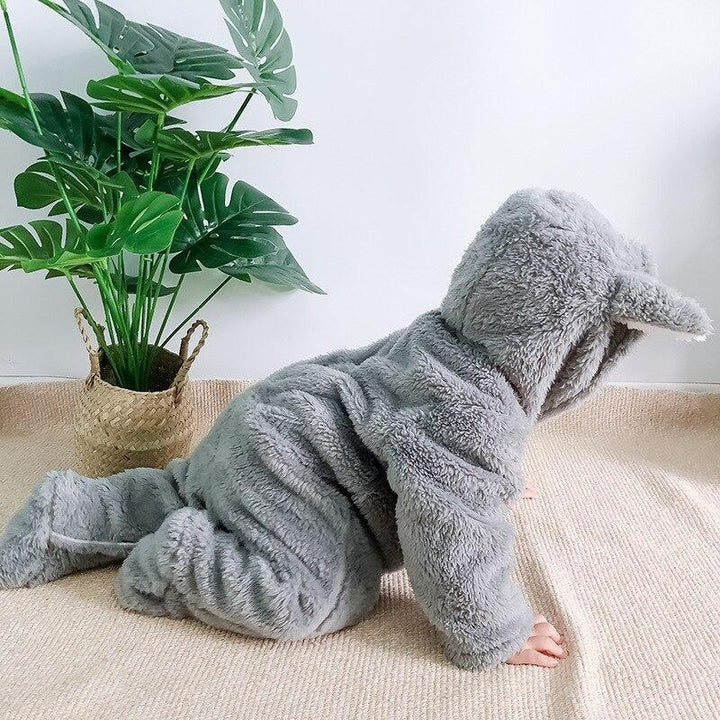 Winter Baby Overalls Fleece Thick Wool Rompers Jumpsuit Infant Clothes - MomyMall