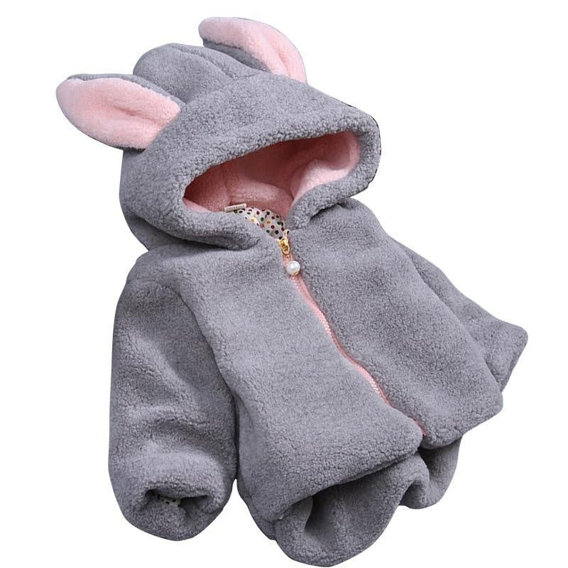 Toddler Girls Coat Winter Fashion Rabbit Thick Outwear 0-4 Years - MomyMall