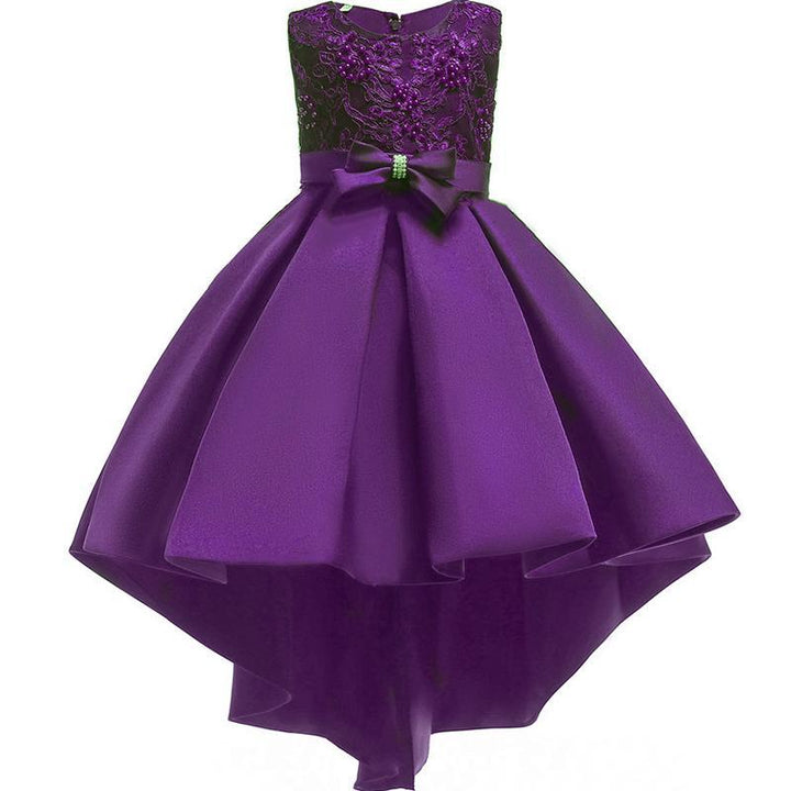 Little Girls Beading Birthday Prom Party Dresses - MomyMall Purple / 3T - 4T