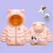 Baby Coat Boys Winter Jackets Fashion Bright Hooded Snowsuit 1-5Y - MomyMall Beige / 9-12 months