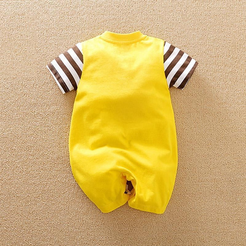 Cartoon Giraffe Printed Baby Romper