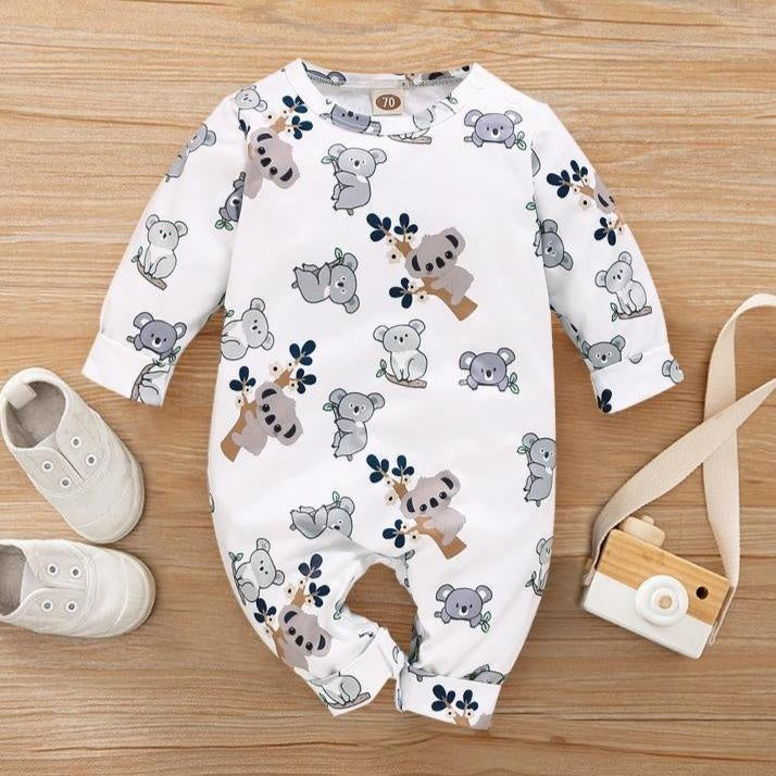 Cute Koala Printed Baby Jumpsuit