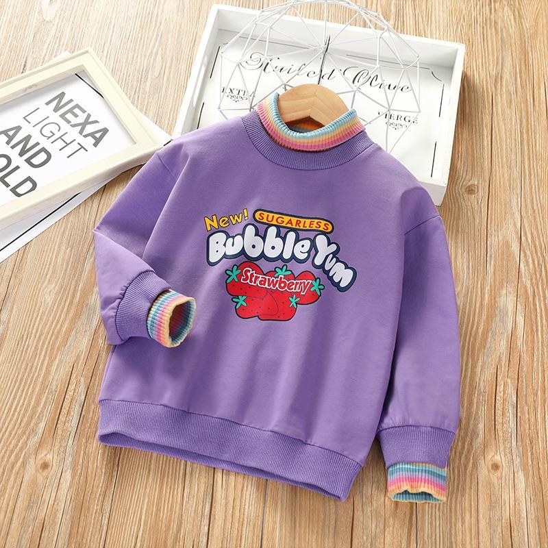 Sweat-shirt en coton pour fille avec lettres imprimées 