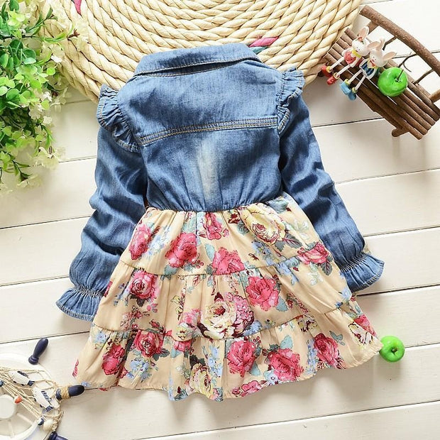 Baby Girl Denim Party Pageant Casual Dress - MomyMall