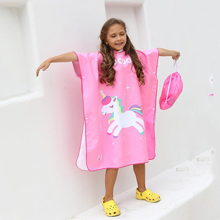 Kids Quick Drying Bathrobe Printing Absorbent Towel Pajamas - MomyMall style2 / 68*80