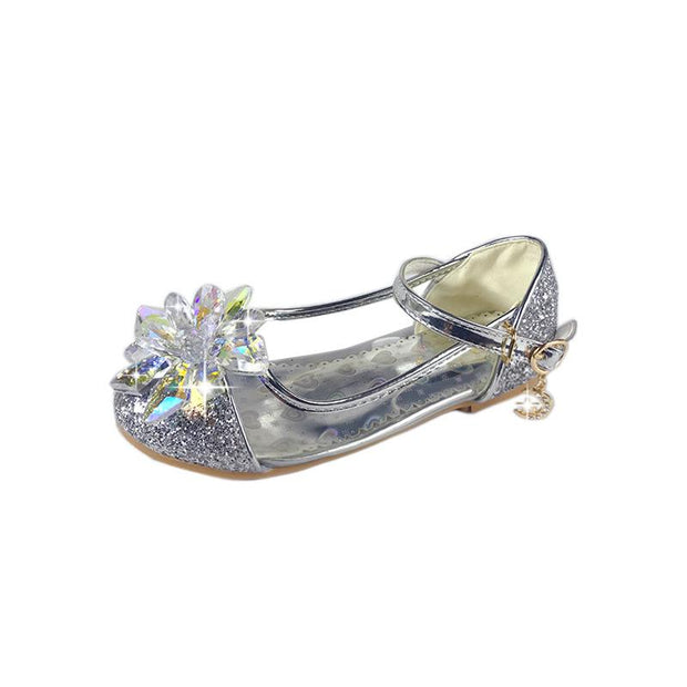 Kid Girl Princess Shoes Glass Crystal Shoes - MomyMall