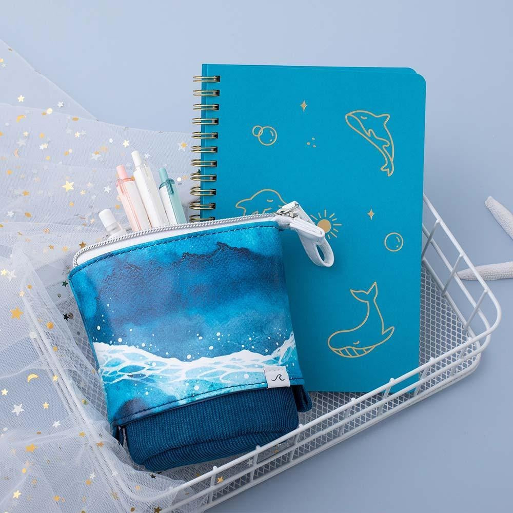 Tsuki 'Ocean Edition' Pop-Up Pencil Case ☾ - MomyMall