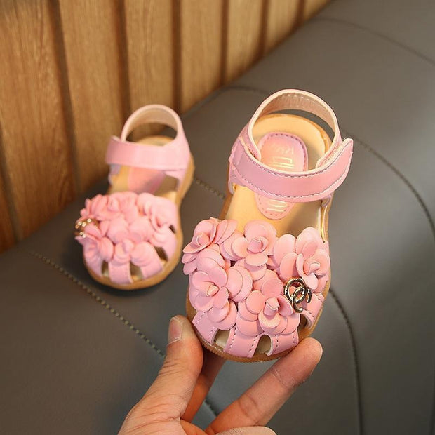 Baby Girl Flower Sandal Baby Princess Walking Shoes - MomyMall Pink / US5.5/EU21/UK4.5Toddle
