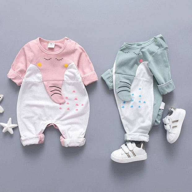 New Baby Cartoon Elephant Casual 3D Cotton Jumpsuit Romper High Quality - MomyMall