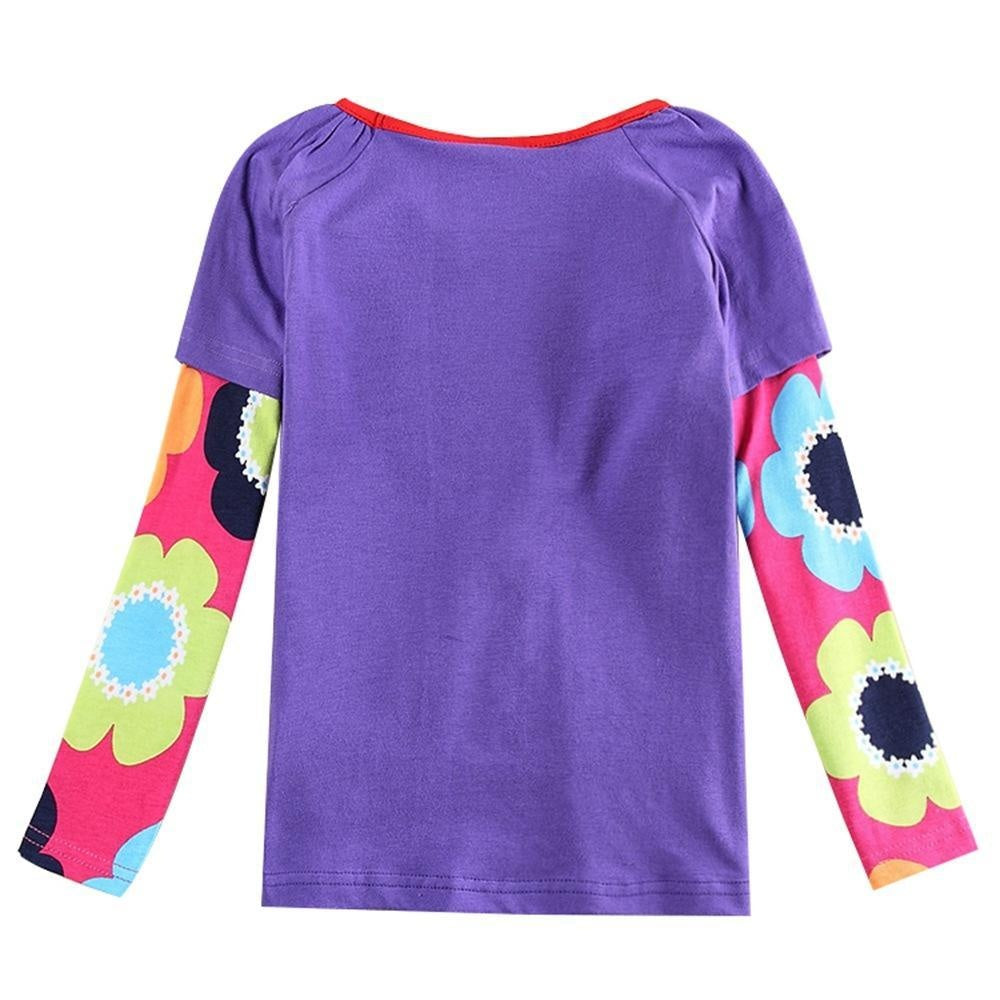 Girl Long Sleeve Cotton Breathable Comfortable T-Shirt