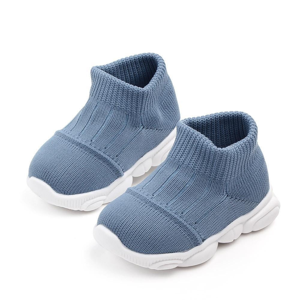 Solid Color Flyknit Prewalker Athletic Baby Shoes