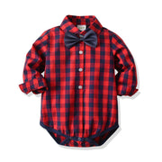 Baby Boy Set Host Banquet Christmas Plaid 2 Pcs Suits - MomyMall