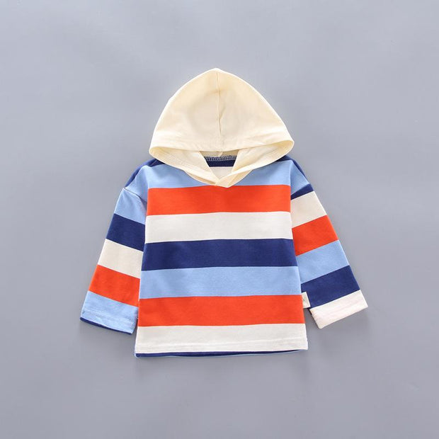 Boy Girl Cartoon Bear Cowboy Autumn Striped Long Sleeve 2 Pcs Suits