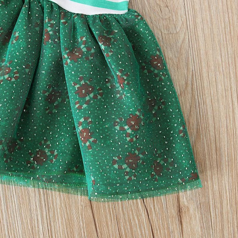 Kids Girl Spring Long Sleeve Striped Fashion Christmas Dresses - MomyMall