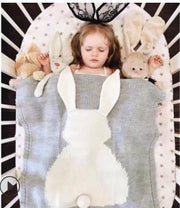 Kid Air Conditioning Blanket Knitting Cute Rabbit Wool Quilt - MomyMall