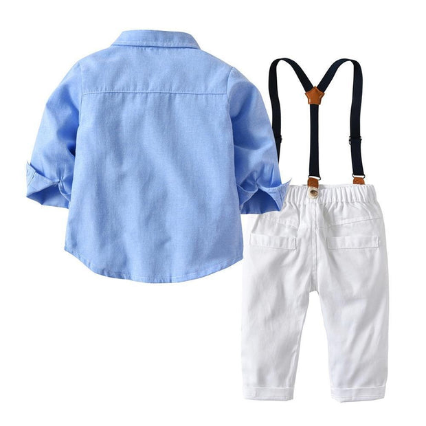 Autumn Gentleman Overalls Baby Boy Set Formal 2 Pcs Suits - MomyMall