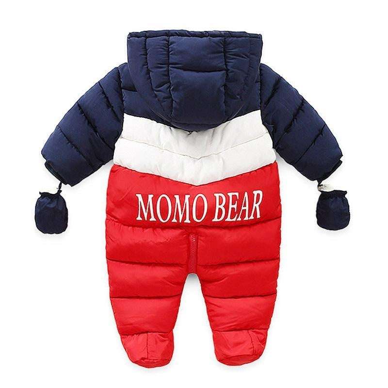 Baby Boy Winter Duck Down Snowsuit Newborn Thick Rompers - MomyMall