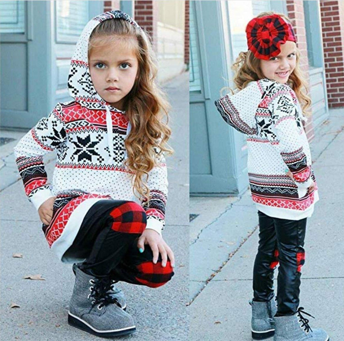 Family Matching Print Hooded Christmas Sweatshirt - MomyMall