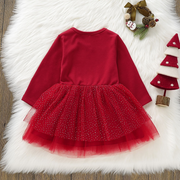 Girl Christmas Dress Gauze Cute Fashion Sister Dresses - MomyMall