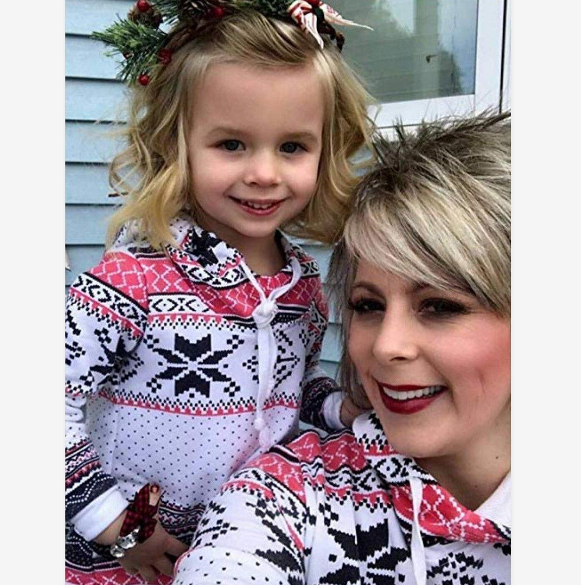 Family Matching Print Hooded Christmas Sweatshirt - MomyMall