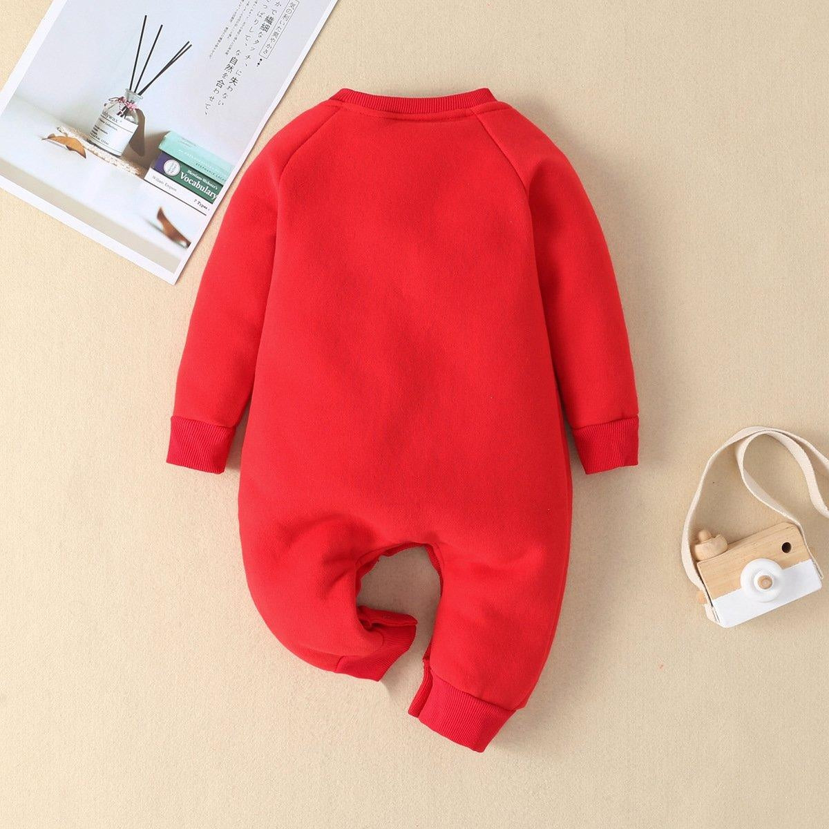 New Kids Baby Long-sleeved Elk Christmas Romper