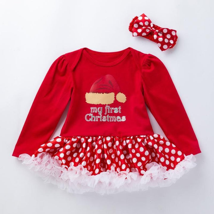 Baby Girl Christmas Long-sleeved Dress 0-2 Years - MomyMall style1 / S / 59 (0-3 months)