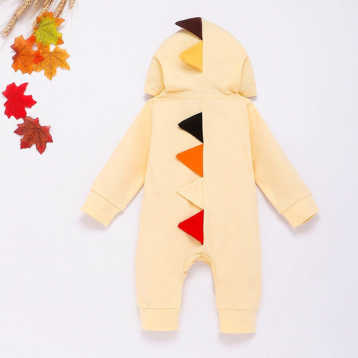 Cute Baby Dinosaur Romper Multicolor Zipper Jumpsuit Unisex Clothing Sets