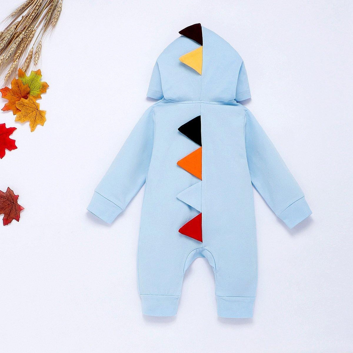 Cute Baby Dinosaur Romper Multicolor Zipper Jumpsuit Unisex Clothing Sets