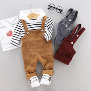 Cute Boy Girl Set Overalls 2 Pcs Casual Suits - MomyMall