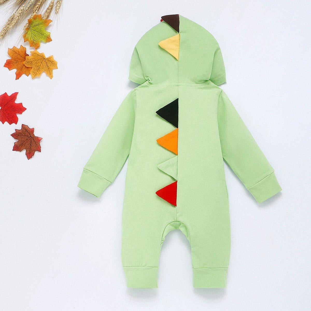 Mignon bébé dinosaure barboteuse multicolore fermeture éclair combinaison unisexe vêtements ensembles 