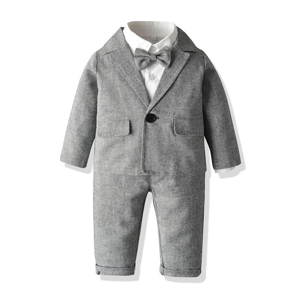 Winter Flower Baby Boy Set Formal 4 Pcs Suits