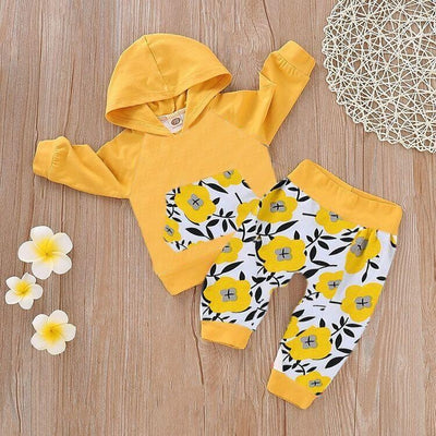 Baby Girl Spring Pure Cotton Long Sleeve 2 Pcs Set Outfits - MomyMall