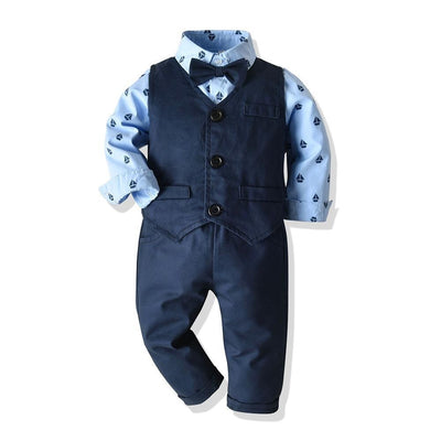 Baby Boy Sailboat 3 Pcs Set Formal Suits