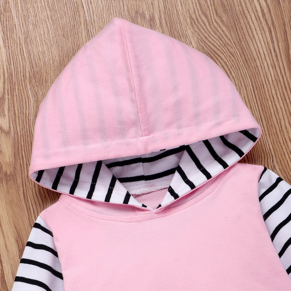 Ensemble de 2 tenues rayées de couleur unie pour bébés garçons et filles 