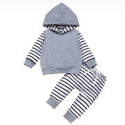 Baby Boys Girls Solid Color Striped Set 2 pcs Outfits