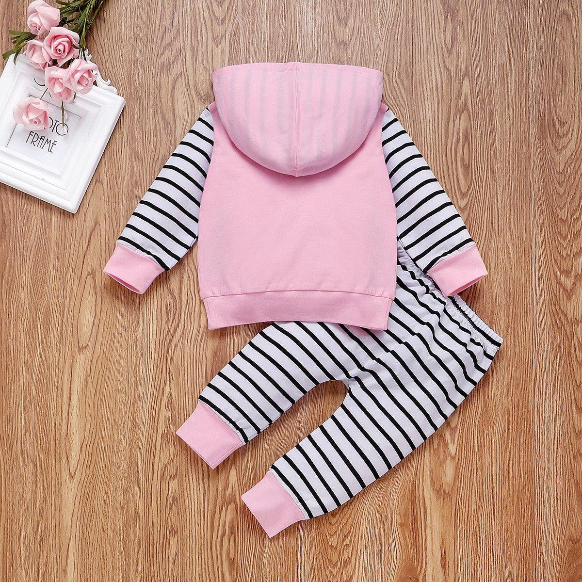 Baby Boys Girls Solid Color Striped Set 2 pcs Outfits