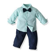 Baby Boy Bow Tie Long Sleeve Suspenders Set 2 Pcs suits