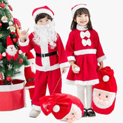 Kids Boy Girl Christmas Santa Claus Thickened Cashmere 2 Pcs Set - MomyMall