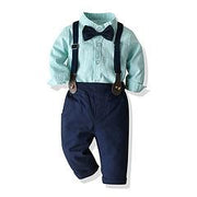 Baby Boy Bow Tie Long Sleeve Suspenders Set 2 Pcs suits