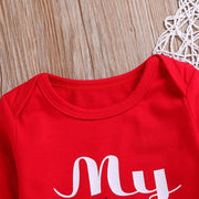 Kids Baby Long Sleeve Christmas Letter Creeper and Trousers 3 Pcs - MomyMall