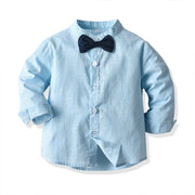 Baby Boy Bow Tie Long Sleeve Suspenders Set 2 Pcs suits