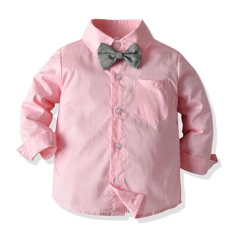 Pink Bow Tie Suit Baby Boy 2 Pcs Set - MomyMall