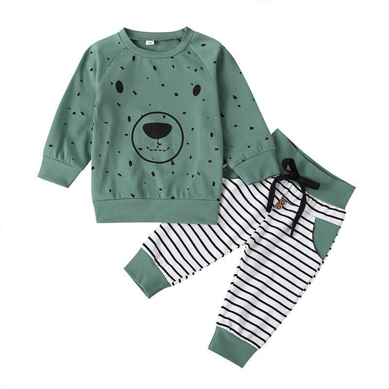 Baby Girl Boy Cute Cartoon Outfits 2 Pcs