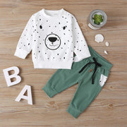 Baby Girl Boy Cute Cartoon Outfits 2 Pcs