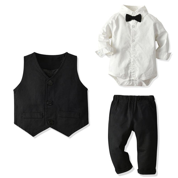 Long Sleeve Suit Baby Boy Formal 2 Pcs Set