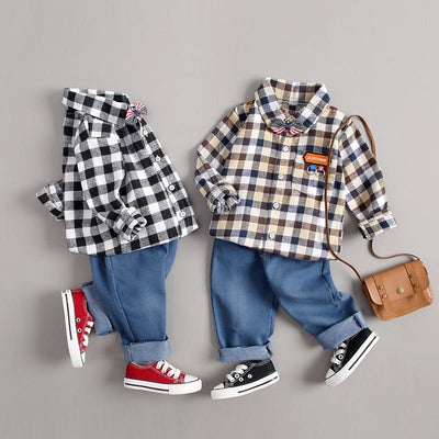 Spring Autumn Boys Korean Version Tide Casual Suits 2 Pcs - MomyMall