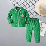 Christmas Green Pajamas Set Baby Boy Casual 2 Pcs Suits - MomyMall