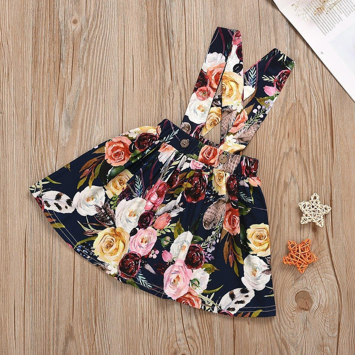 Sweet Floral Printed Baby Skirt Set - MomyMall