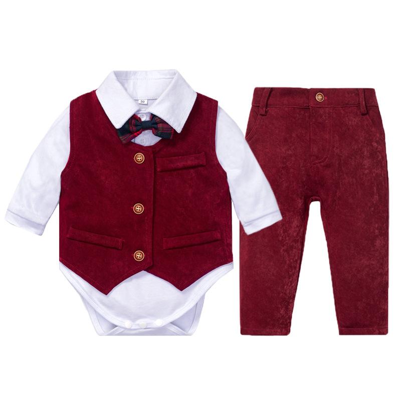 Gentleman Set Baby Boy Suits Wedding Formal Birthday 2 Pcs - MomyMall