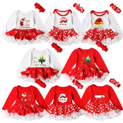 Christmas Baby Girls Dress Newborn Costumes Santa Claus Dresses - MomyMall